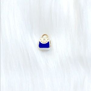Blue And Silver Purse Spacer Bead